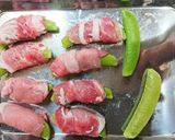 スナップえんどうの肉巻きケチャップ炒め作り方2写真