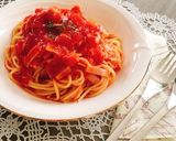 トマト缶で時短＊冷製トマトスパゲティ♡作り方6写真