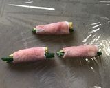 【簡単】キャラ弁 おかず たんぽぽ肉巻き作り方5写真