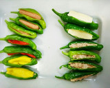 ぷちおかず♥ししとうに詰めて焼くだけ作り方4写真