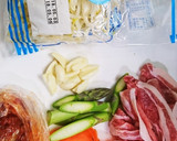 冷蔵庫の残り野菜で簡単豚キムチ炒め作り方1写真