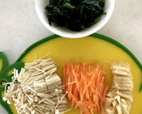 ほうれん草とにんじんの色どり炒め作り方1写真