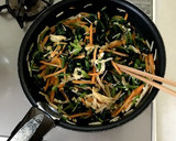 ほうれん草とにんじんの色どり炒め作り方2写真