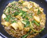 簡単！ピリ辛☆麻婆たけのこ小松菜作り方5写真