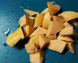たけのこの穂先で！ゆず味噌と山椒のヌタ作り方1写真