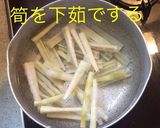 姫竹と鶏団子の煮物作り方5写真