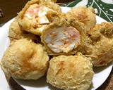 はんぺん明太子たまごで油揚げの巾着揚げ作り方12写真