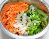 山葵の茎でかき揚げ作り方1写真