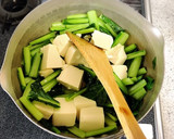 簡単・早い！小松菜と豆腐の炒め煮作り方3写真