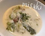 白菜とベーコンのクリームスープ☆作り方6写真