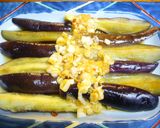 ヘルシー！レンジで蒸しなすのねぎソース作り方4写真
