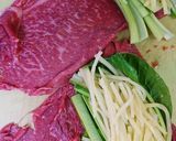 たっぷりタケノコ・小松菜の肉巻き作り方1写真
