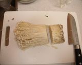 えのきだけと溶き卵のお味噌汁作り方2写真
