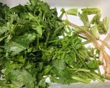 パクチーの根の天ぷらとパクチーのかき揚げ作り方1写真