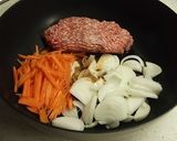 甘辛新玉そぼろと水菜のサラダ作り方1写真