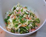 胡麻酢ドレッシングで頂く刻み野菜サラダ作り方3写真