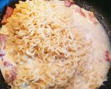 辛ラーメンでチョイ辛カルボナーラランチ♪作り方4写真