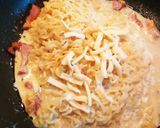 辛ラーメンでチョイ辛カルボナーラランチ♪作り方7写真