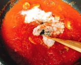 冷凍帆立とカニ缶のトマトクリームパスタ作り方9写真