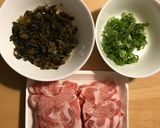 ☆高菜の古漬と豚肉甘辛 炒め☆作り方1写真