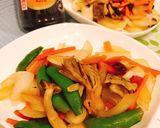 スナップエンドウと新玉葱のごま油炒め作り方10写真