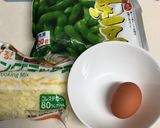 混ぜてレンジでチン!枝豆チーズオムレツ作り方1写真