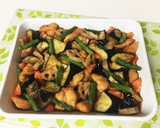 なす＆いろいろ野菜と鶏ささみの揚げびたし作り方5写真