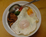 簡単昼食　しょうが焼目玉丼作り方11写真