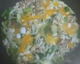 葉玉ねぎとサバ缶の卵とじ作り方3写真