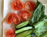 ロースハムと野菜たっぷり★もりもりサンド作り方2写真