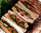 ロースハムと野菜たっぷり★もりもりサンド作り方6写真