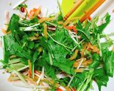 超カンタン！きんぴらごぼうと水菜のサラダ作り方4写真