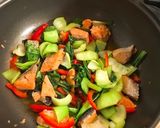 鮭と青梗菜とパプリカのポン酢醤油炒め作り方6写真