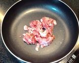 豚コマと残り野菜一纏め〜鳥の巣ごもり弁当作り方3写真