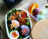 キャラ弁 ２色の鯉のぼりおにぎり弁当作り方4写真