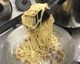 全卵で濃厚+納豆カルボナーラ生クリーム無作り方9写真