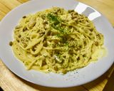 全卵で濃厚+納豆カルボナーラ生クリーム無作り方12写真