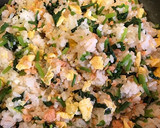 簡単！鮭ほぐしとほうれん草のチャーハン作り方4写真