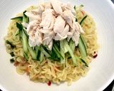 インスタント麺で♪黒ごま冷やし棒々鶏辛麺作り方3写真