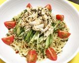 インスタント麺で♪黒ごま冷やし棒々鶏辛麺作り方5写真