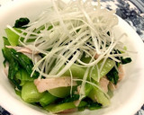 青梗菜とハムのおひたし☆ごま油和え作り方4写真