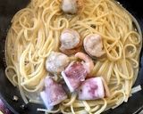 魚介のトマトクリームパスタ☆ワンポットで作り方3写真