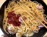 魚介のトマトクリームパスタ☆ワンポットで作り方4写真
