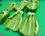 鶏ミンチと麩でふわふわピーマンの肉詰め作り方1写真