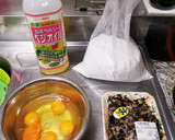 五目ひじき煮の厚焼き卵焼き作り方1写真