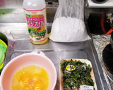 ほうれん草の胡麻和え厚焼き卵焼き作り方1写真