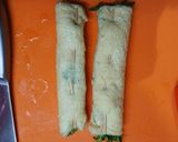 豆苗と人参のお揚げ巻き煮作り方5写真