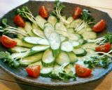 キュウリだけで綺麗なサラダ作り方6写真