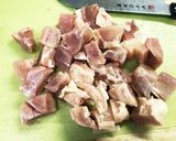 スナップエンドウとモモ肉のホワイト煮作り方1写真