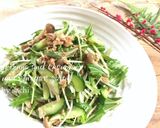 レンジで簡単！水菜とカニカマの塩昆布和え作り方8写真